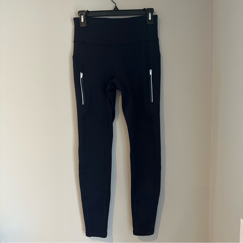 ATHLETA Primaloft Ridge Tight Fleece Lined Legging Navy